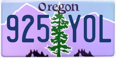 OR license plate 925YOL