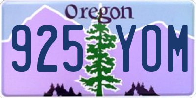 OR license plate 925YOM