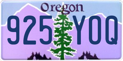 OR license plate 925YOQ