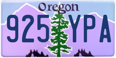 OR license plate 925YPA