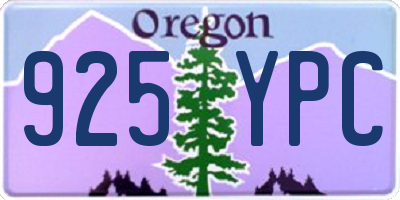 OR license plate 925YPC