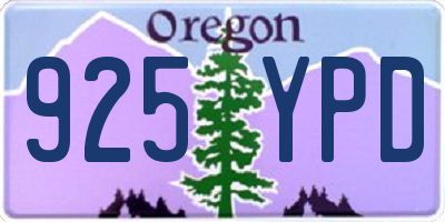 OR license plate 925YPD