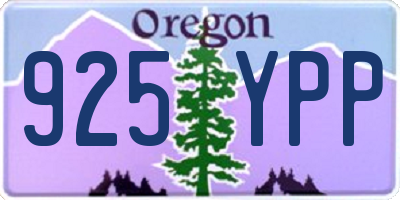 OR license plate 925YPP
