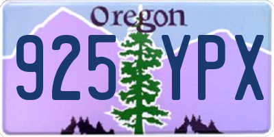 OR license plate 925YPX