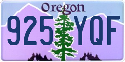 OR license plate 925YQF