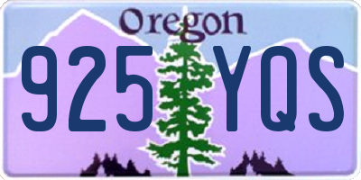 OR license plate 925YQS