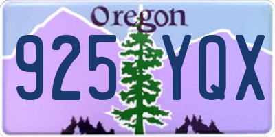 OR license plate 925YQX