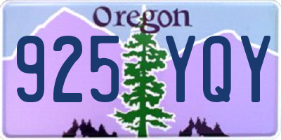 OR license plate 925YQY