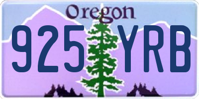 OR license plate 925YRB