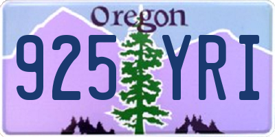 OR license plate 925YRI