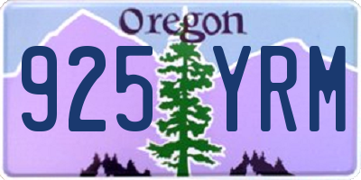 OR license plate 925YRM
