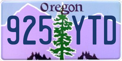 OR license plate 925YTD