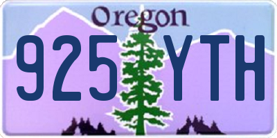 OR license plate 925YTH
