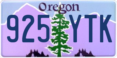 OR license plate 925YTK