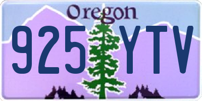 OR license plate 925YTV