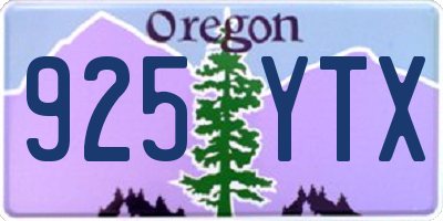 OR license plate 925YTX