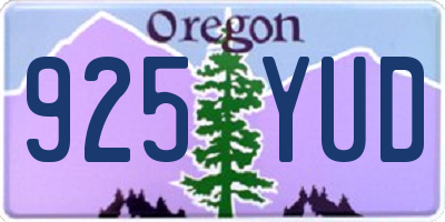 OR license plate 925YUD