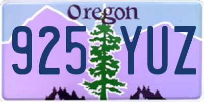 OR license plate 925YUZ