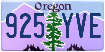 OR license plate 925YVE