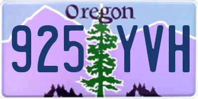 OR license plate 925YVH