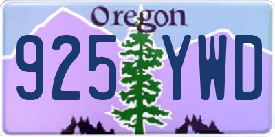 OR license plate 925YWD