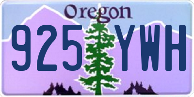 OR license plate 925YWH