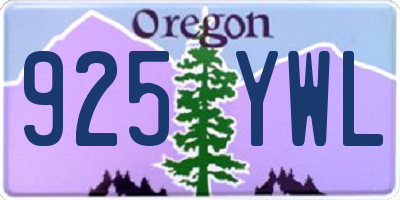OR license plate 925YWL
