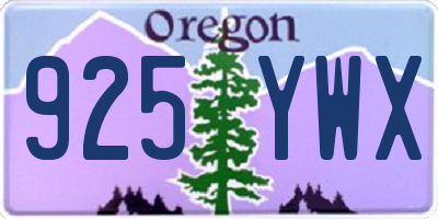 OR license plate 925YWX