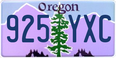 OR license plate 925YXC
