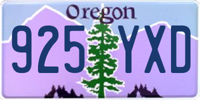 OR license plate 925YXD