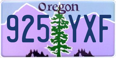 OR license plate 925YXF