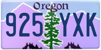OR license plate 925YXK