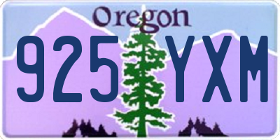 OR license plate 925YXM