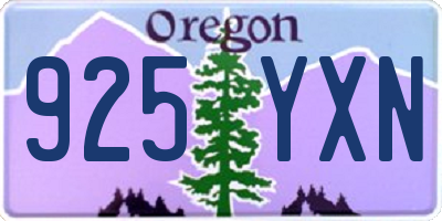 OR license plate 925YXN