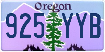OR license plate 925YYB