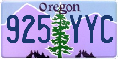 OR license plate 925YYC