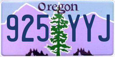 OR license plate 925YYJ