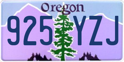 OR license plate 925YZJ