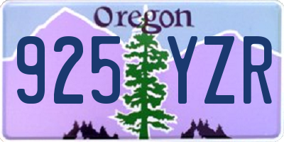 OR license plate 925YZR