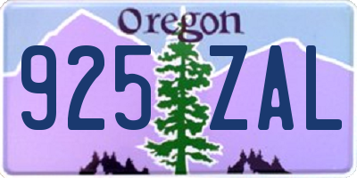 OR license plate 925ZAL