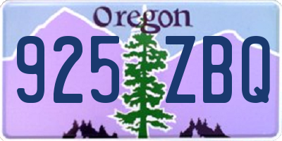 OR license plate 925ZBQ
