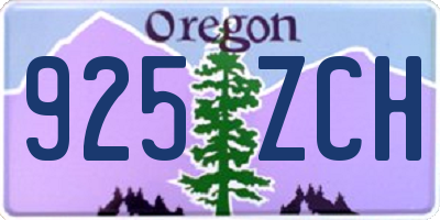 OR license plate 925ZCH