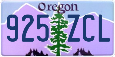 OR license plate 925ZCL