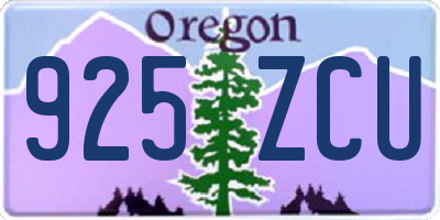OR license plate 925ZCU