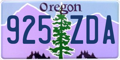 OR license plate 925ZDA