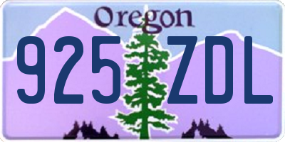 OR license plate 925ZDL