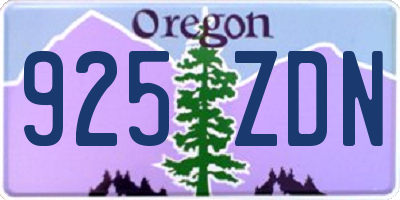 OR license plate 925ZDN