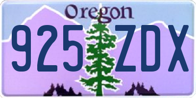 OR license plate 925ZDX