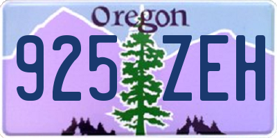 OR license plate 925ZEH