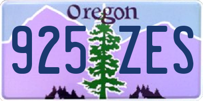 OR license plate 925ZES